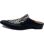 Babuche Masculino Italiano em Couro Social Executivo em Couro - Preto - Zebra Ref: 1038 Preto