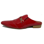 Babuche Masculino Dubai em Couro Social Executivo em Couro - Vermelho - Credit Ref: 1039 - Outlet