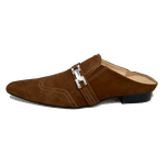 Babuche Masculino Em Couro Social Executivo Marrom Ranger Dubai Collection Ref: 1041 Outlet
