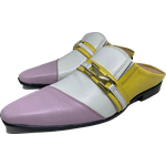 Babuche Masculino Italiano em Couro Social Executivo Napoles Rosa Ref: 1046 Rosa Copia