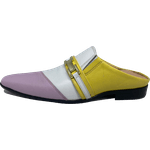 Babuche Masculino Italiano em Couro Social Executivo Napoles Rosa Ref: 1046 Rosa Copia