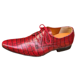Sapato Masculino Italiano Em Couro Vermelho Rogan Ref: 1088 Vermelho