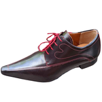 Sapato Masculino Italiano Em Couro Vermelho Bardot Ref: 1091 Vermelho