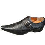 Sapato Masculino Italiano Em Couro Preto Black Line Ref: 1093 Outlet