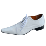 Sapato Masculino Italiano Em Couro Branco Ariel Ref: 1106 Branco