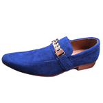 Sapato Masculino Italiano Em Couro Azul Laila Ref: 1110 Azul
