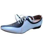 Sapato Masculino Italiano Em Couro Branco Vitalis Ref: 1123 Branco