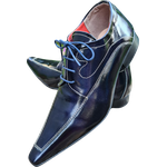 Sapato Masculino Italiano em Couro Social Executivo Stylist Ref: 1167 Azul Azul