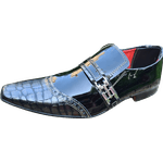 Sapato Masculino Italiano em Couro Social Executivo Preto Life Bico Fino Ref: 1175 Preto