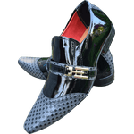 Sapato Masculino Italiano Social Executivo Em Couro Jump Bico Fino Ref: 1177 Preto Outlet