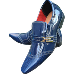 Sapato Masculino Italiano em Couro Social Executivo Victory Ref: 1179 Azul