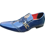 Sapato Masculino Italiano em Couro Social Executivo Victory Ref: 1179 Azul