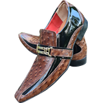 Sapato Masculino Em Couro Social Executivo Marrom Damasio Italian Collection Ref: 1184 Marrom