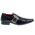 Sapato Masculino Italiano Em Couro El Croco Preto Ref: 25 