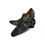 Sapato Masculino Italiano Em Couro Noir Mocassim Ref: 294 Preto Preto