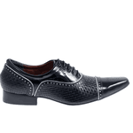 Sapato Masculino Italiano Em Couro Eight Preto Ref: 305 Preto