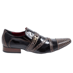 Sapato Masculino Italiano Em Couro Conect Preto Ref: 307 Preto