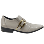 Sapato Masculino Veneza Em Couro Branco Verniz Ref: 609 Branco Branco