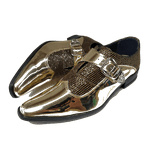 Sapato Masculino Em Couro Social Executivo Dourado Andres Veneza Collection Ref: 683 Dourado