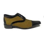 Sapato Masculino Em Couro Social Executivo Dourado Andres Veneza Collection Ref: 684 Dourado