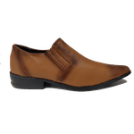 Sapato Masculino Em Couro Social Executivo Marrom Carrote Veneza Collection Ref: 686 Marrom