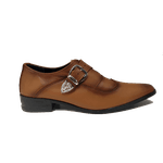 Sapato Masculino Em Couro Social Executivo Marrom Empiricus Veneza Collection Ref: 687 Marrom