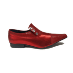 Sapato Masculino Em Couro Social Executivo vermelho Ref: 7090 vermelho