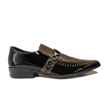 Sapato Masculino Italiano Em Couro Dourado D'oro Ref: 7091 Dourado