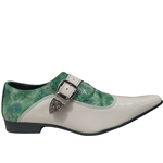 Sapato Masculino Italiano Em Couro Verde Lagoon Ref: 7093 Verde