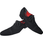 Sapato Masculino Italiano Em Camurça Ref: 721 Preto