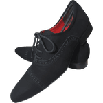Sapato Masculino Italiano Em Camurça Ref: 721 Preto