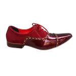 Sapato Masculino Italiano Em Couro Vinho Oxford