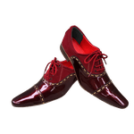 Sapato Masculino Italiano Em Couro Vinho Oxford