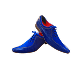 Sapato Masculino Italiano Em Couro Azul