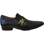 Sapato Masculino Italiano Em Couro Preto Fosco