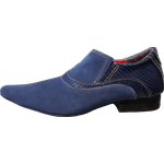 Sapato Masculino Italiano Couro Nobuck Azul