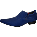 Sapato Masculino Italiano Em Couro Azul Fosco