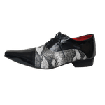 Sapato Masculino Italiano Em Couro Cobra Oxford
