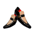 Sapato Masculino Italiano Em Couro Caramelo Tricê Ref: 694