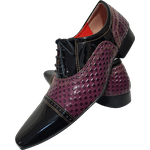 Sapato Masculino Italiano Em Couro Vinho Trice Oxford