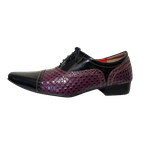 Sapato Masculino Italiano Em Couro Vinho Trice Oxford