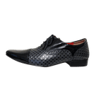 Sapato Masculino Italiano Em Couro Cinza Oxford