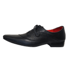 Sapato Masculino Italiano Em Couro Preto Trice Fosco