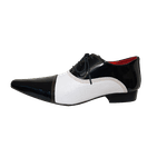 Sapato Masculino Italiano Em Couro Jacaré Branco Oxford