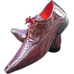 Sapato Masculino Italiano Em Couro Bordo