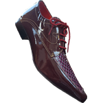 Sapato Masculino Italiano Em Couro Bordo