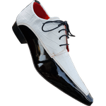 Sapato Masculino Italiano Em Couro Branco Jacaré