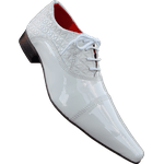 Sapato Masculino Italiano Em Couro Branco Oxford Ref: 727
