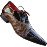 Sapato Masculino Italiano Em Couro Marrom Trice Oxford