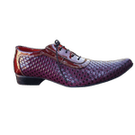 Sapato Masculino Italiano Em Couro Social Executivo Vermelho Vinho